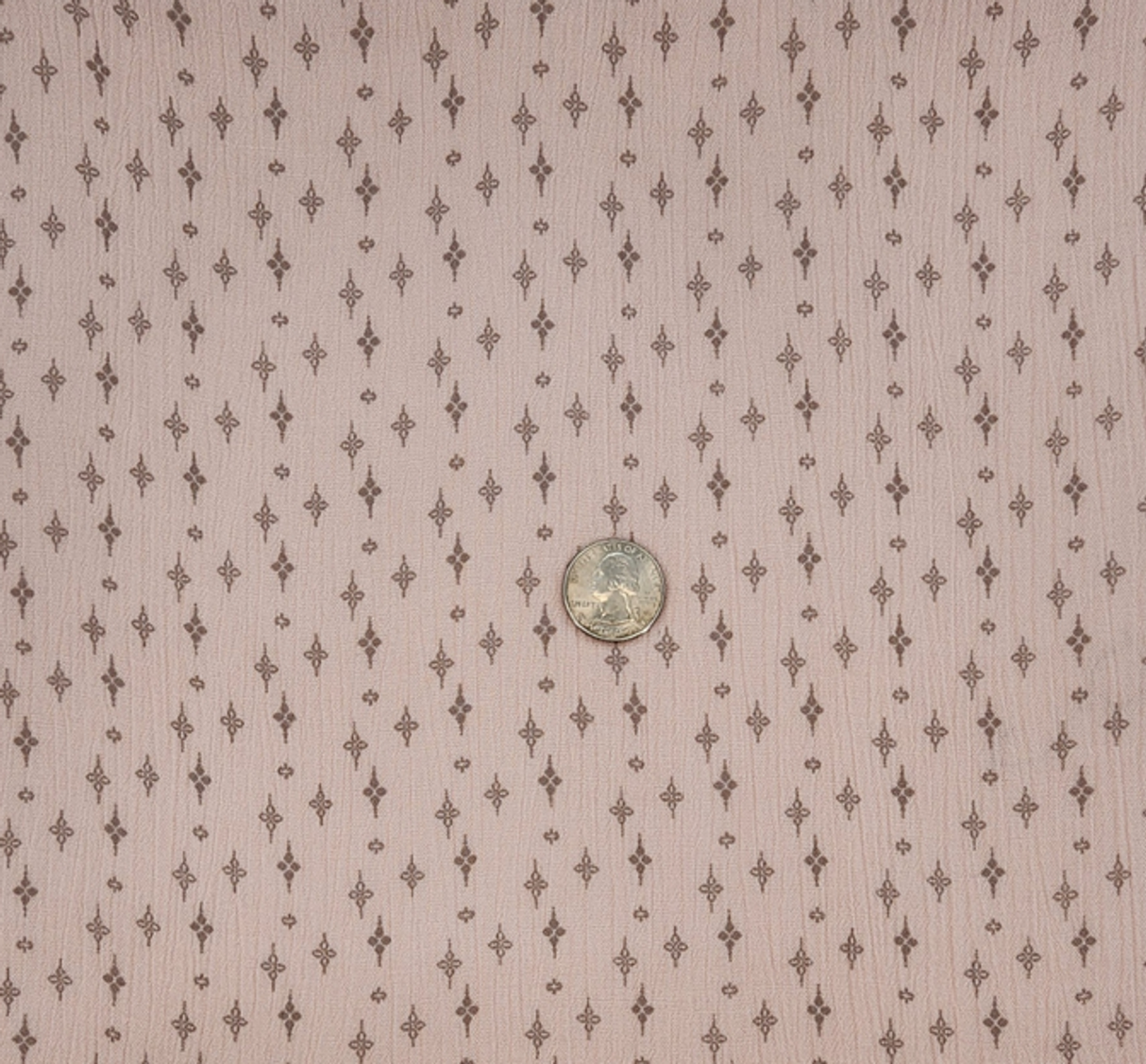 1 Yard 50/52" Vanilla Taupe Rayon Crinkle Fabric Lightweight 125 GSM Crepon Material for Fashion Sewing