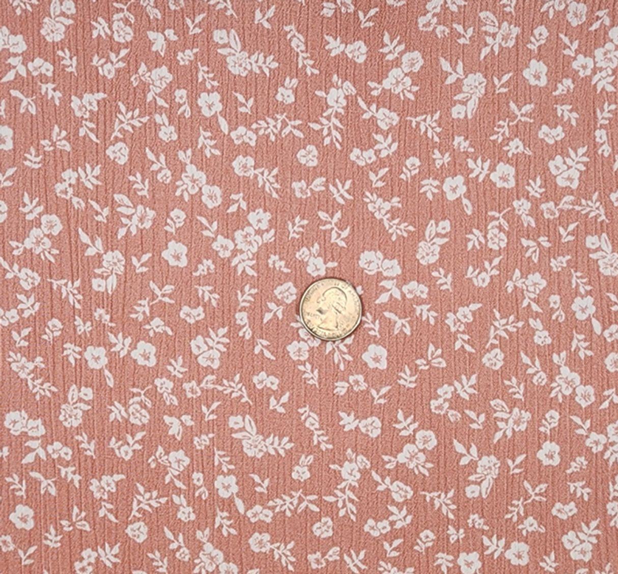 1 Yard Coral Cloud Rayon Crinkle Fabric 50/52" Wide Lightweight 125 GSM Woven