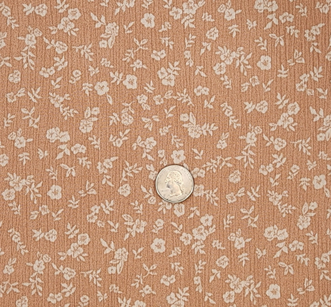 Rayon Crinkle 1D1414 Sandstone Rayon Fabric - Sandstone, Crinkle Texture, 50/52" Width