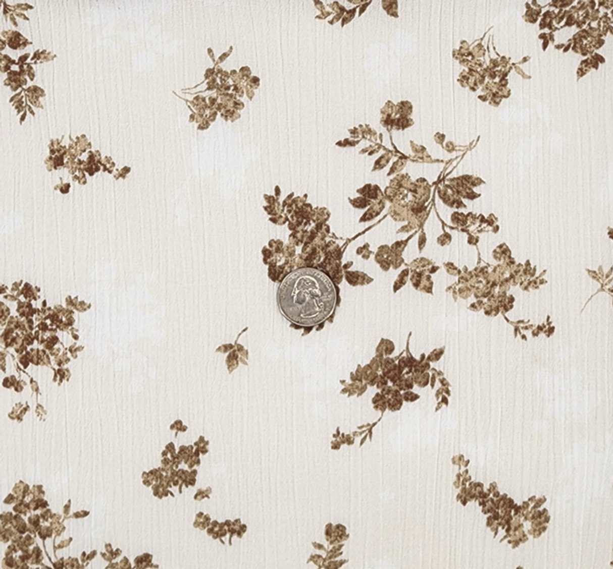 1 Yard Wide 50/52" Rayon Crinkle Taupe Fabric Lightweight Woven Apparel