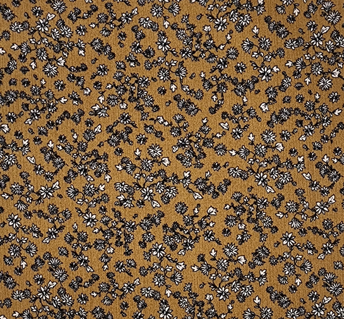 Rayon Crinkle 1D1531 100 Percent Rayon Fabric - Mustard Gold, Crinkled Texture, 50/52" Width