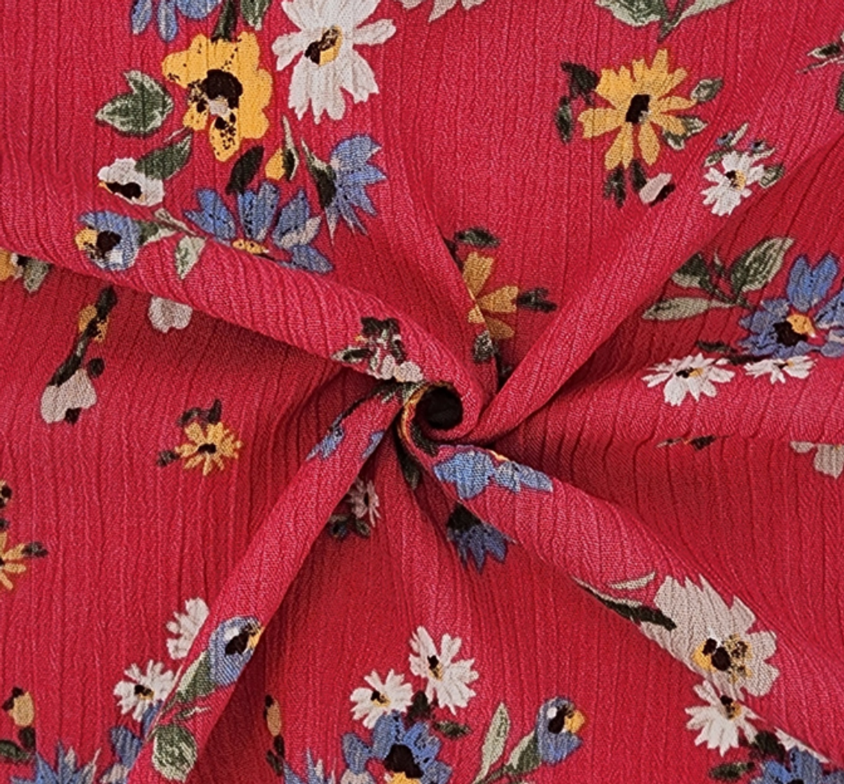 1 Yard Rayon Crinkle Crepon Fabric Teaberry , 50/52” Wide Lightweight Woven Apparel Material