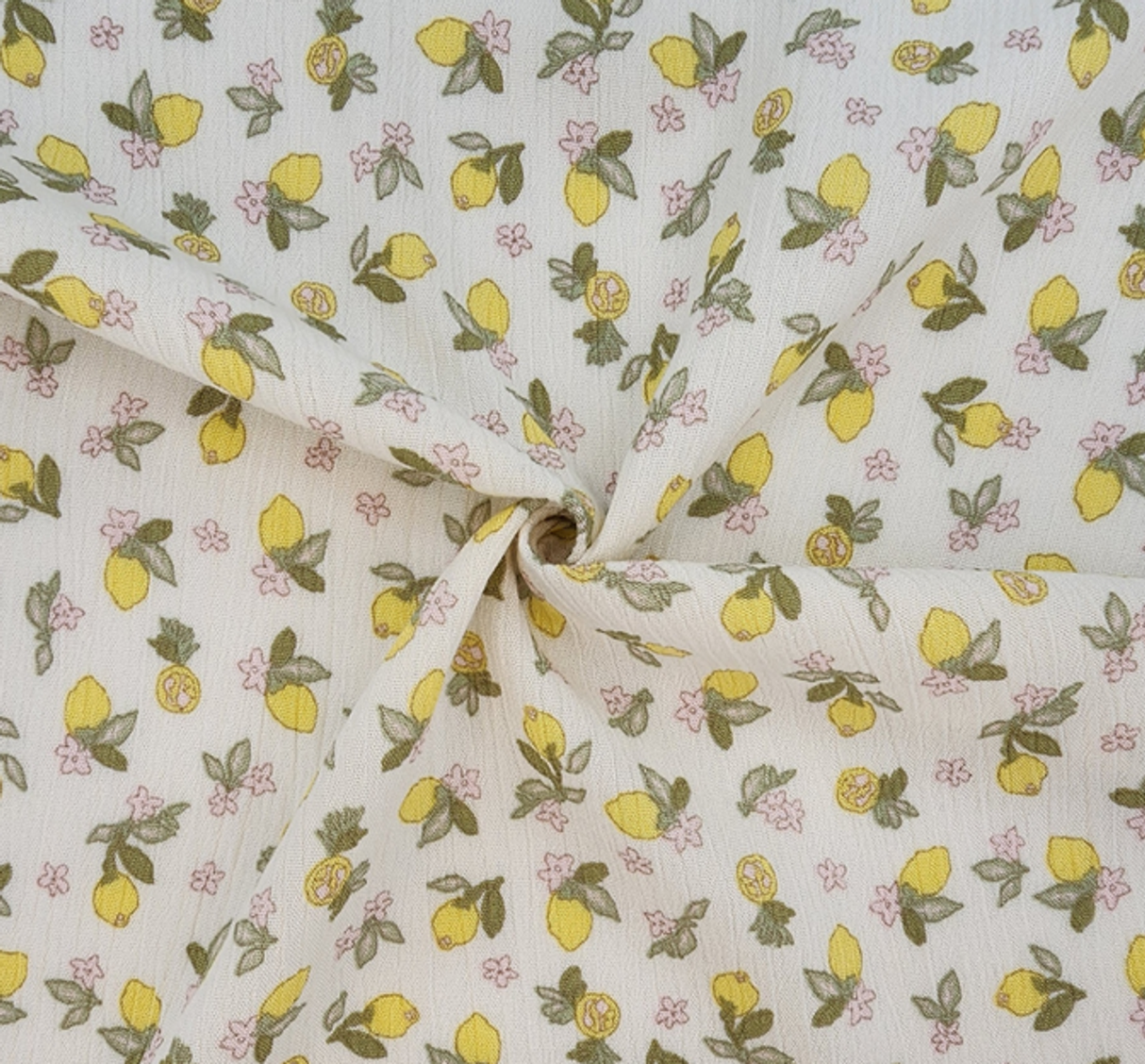 1 Yard Rayon Crinkle Fabric Lemon Rayon Lemon 50 to 52 Inches Wide