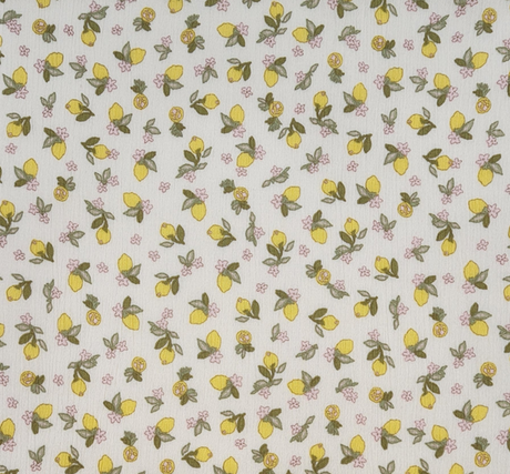 1 Yard Lightweight Lemon Rayon Crinkle Fabric, 50/52" Wide, 100% Rayon Apparel Material