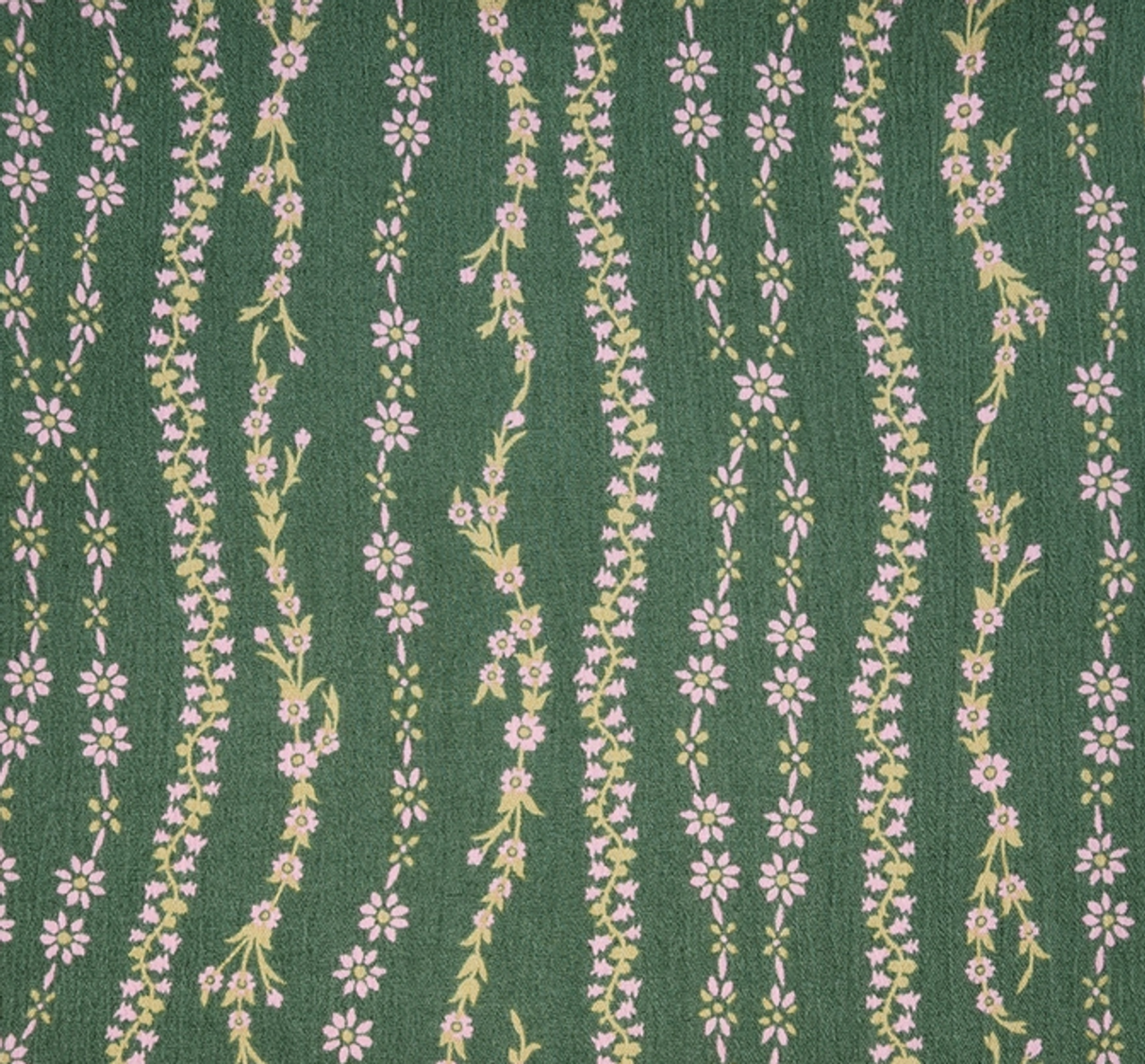 1 Yard Rayon Crinkle Fabric Dark Ivy Rayon Dark Ivy 50 to 52 Inches Wide