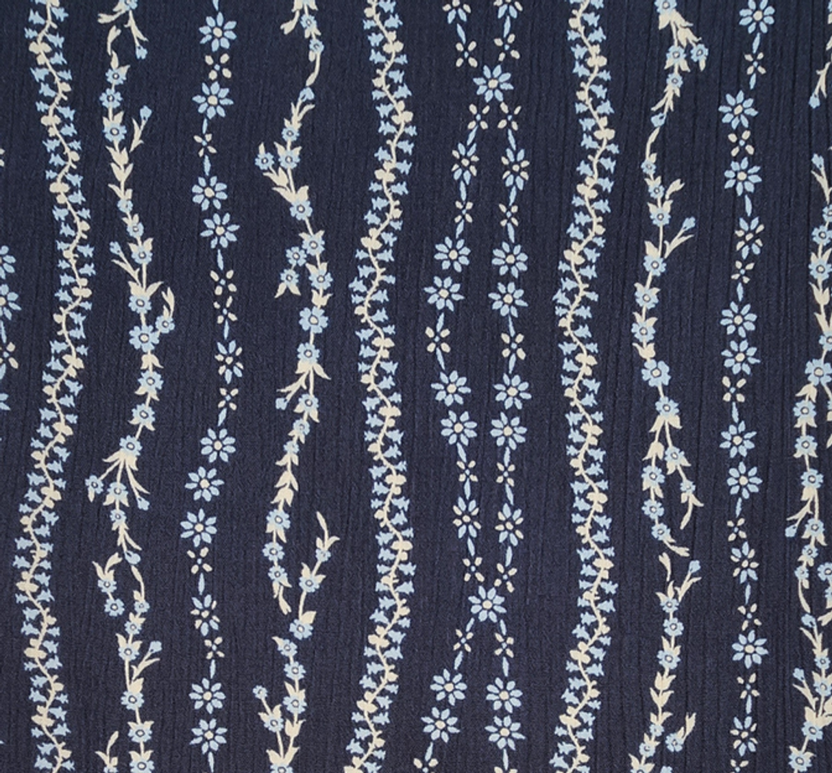 1 Yard Rayon Crinkle Fabric Navy Blue Rayon Navy Blue 50 to 52 Inches Wide