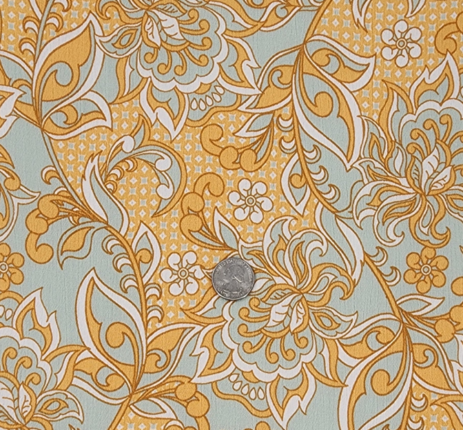 Rayon Crinkle 1D1675 Rayon Fabric - Yellow, Crinkle Texture, 50/52" Width
