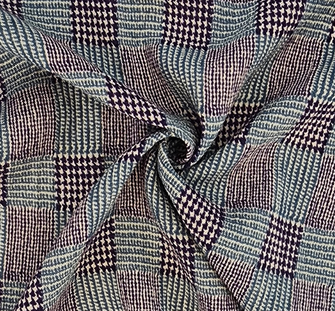 Rayon Crinkle 1D1735 Blue Rayon Fabric - Blue Crinkle Texture, 50/52" Width (1 Yard)