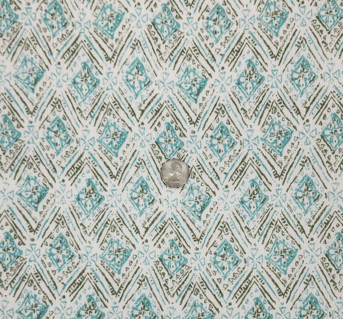 Rayon Crinkle 1D1795 Rayon Fabric - Aqua, Crinkle Texture, 50/52" Width