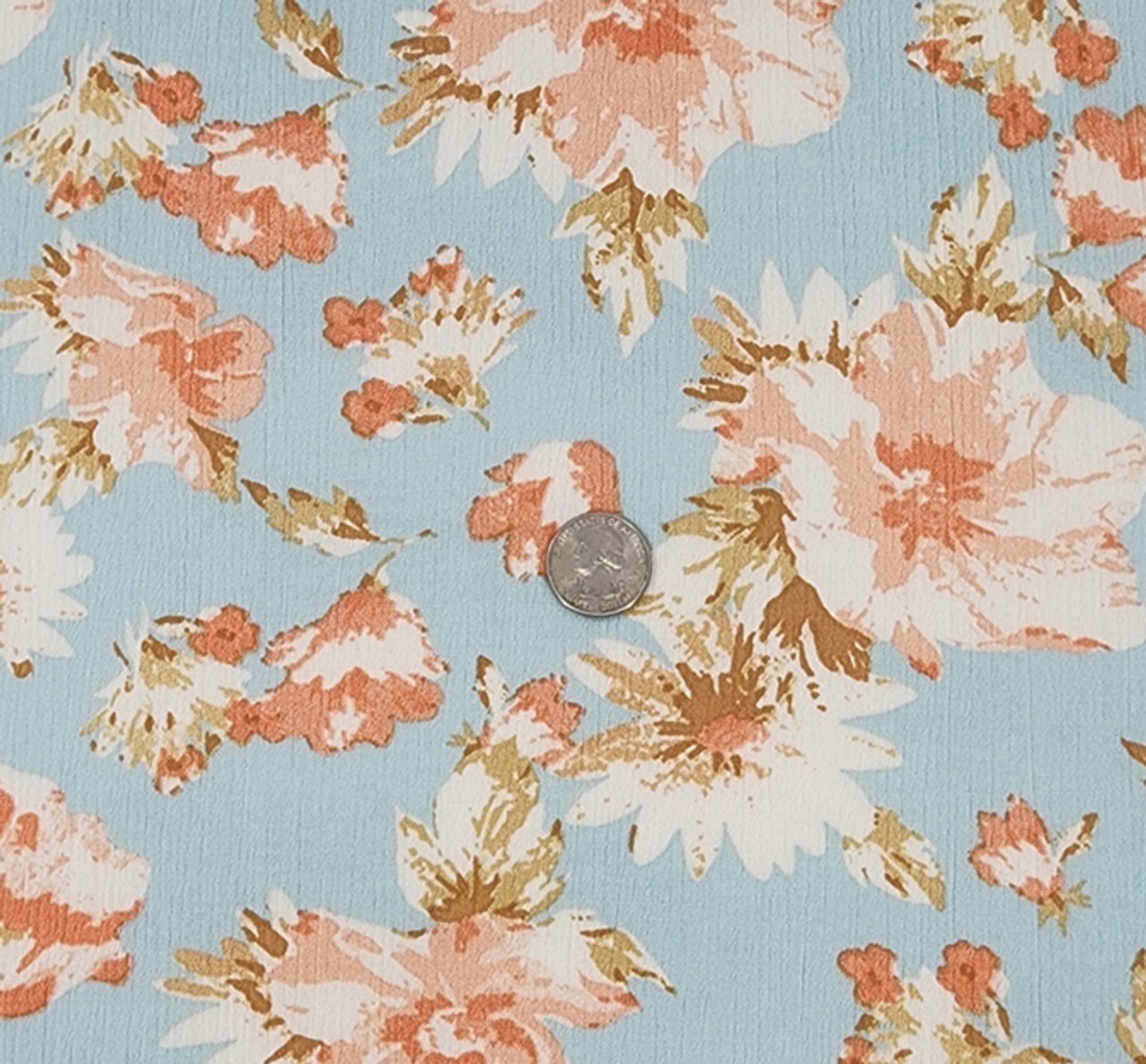 1 Yard Rayon Crinkle Aqua Fabric 50/52" Wide, Lightweight 100% Rayon Apparel Textile