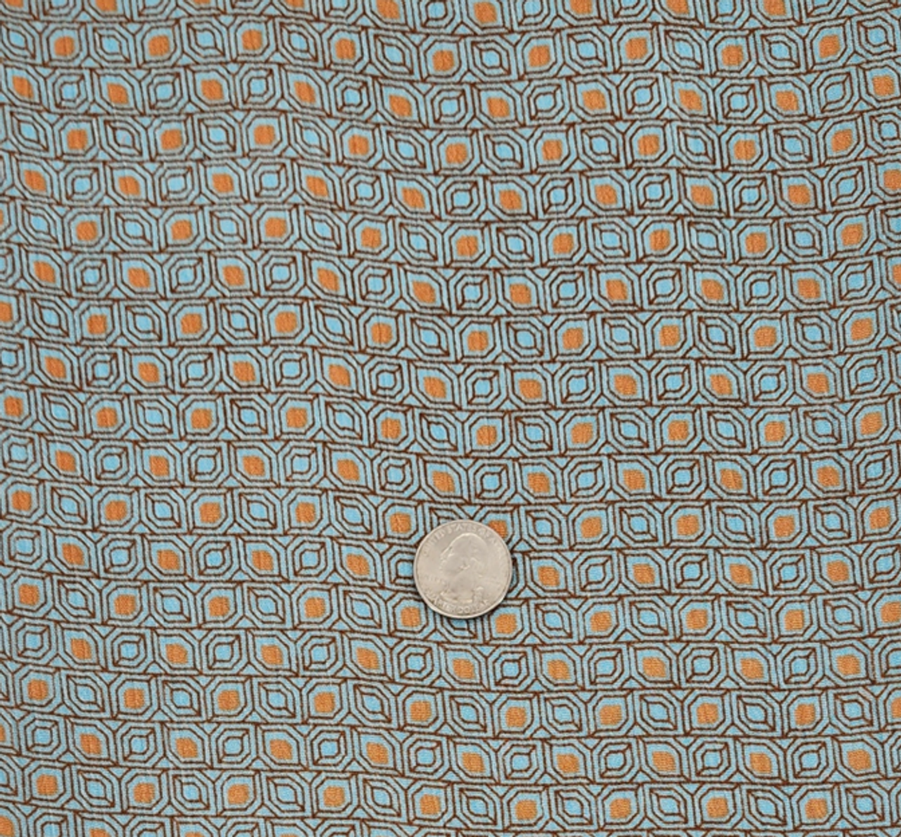 1 Yard Turquoise Rayon Crinkle Breathable Lightweight Textured Fabric for Apparel Width 50/52"
