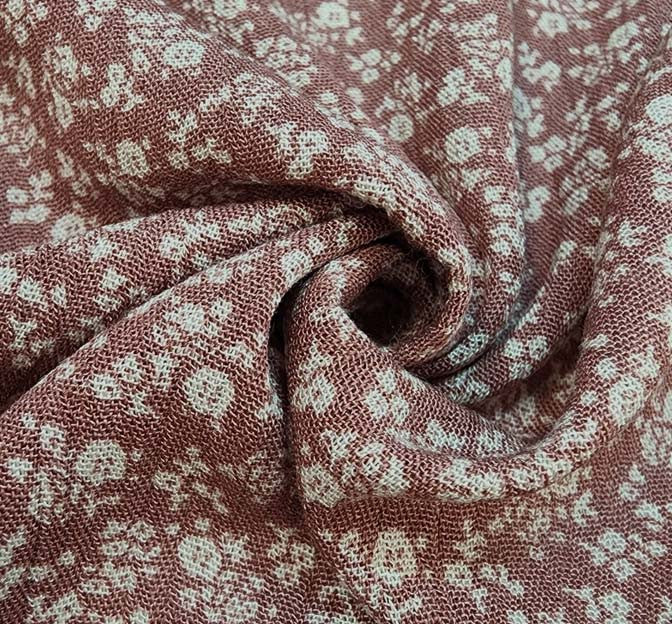 Rayon Crinkle 1A534 Rose Rayon Fabric - Rose Crinkle Texture, 50/52" Width (1 Yard)