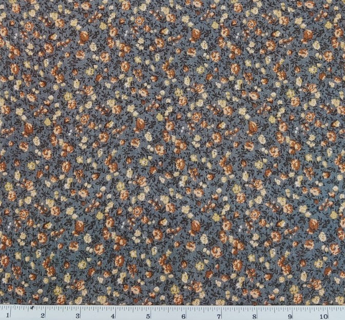 Rayon Crinkle 1A535 100 Percent Rayon Fabric - Asphalt Gray, Crinkle Texture, 52/53" Width (1 Yard)