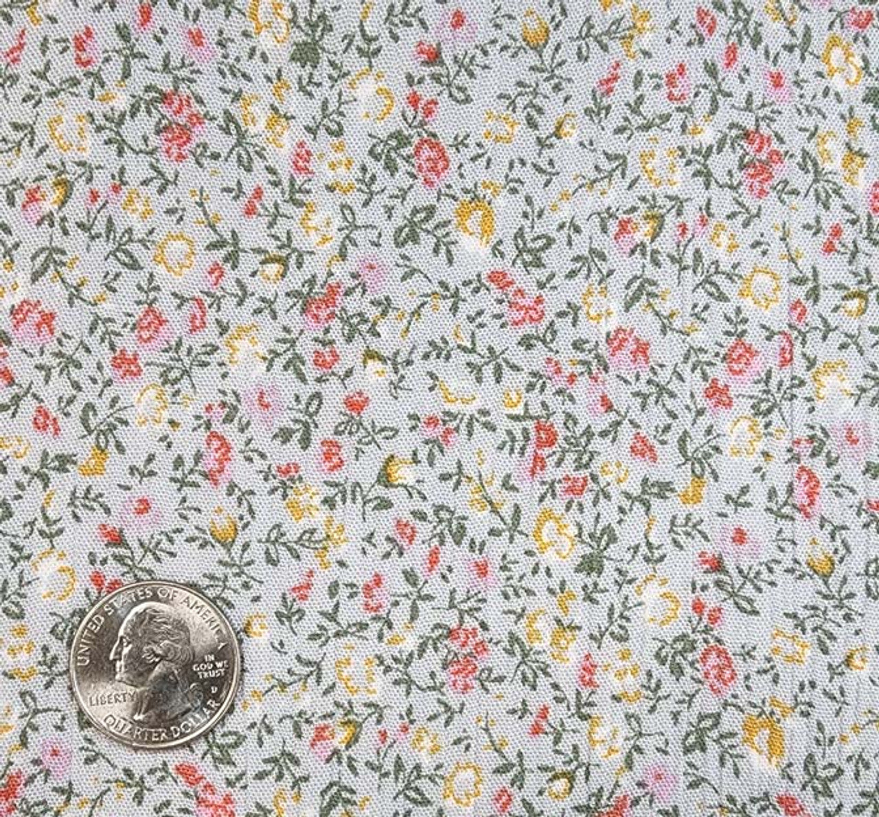 1 Yard Rayon Crinkle Gray Orange Woven Fabric, 50/52? Wide 100% Rayon