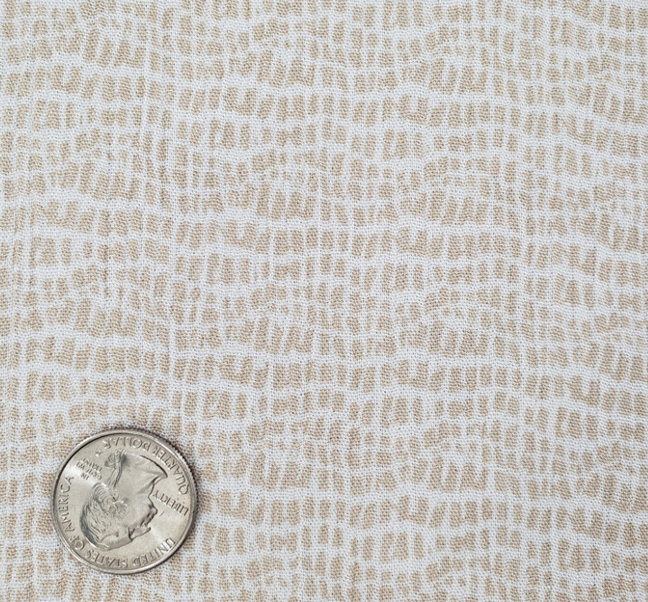 1 Yard Rayon Crinkle Beige Woven Fabric, 50/52″ Wide 100% Rayon