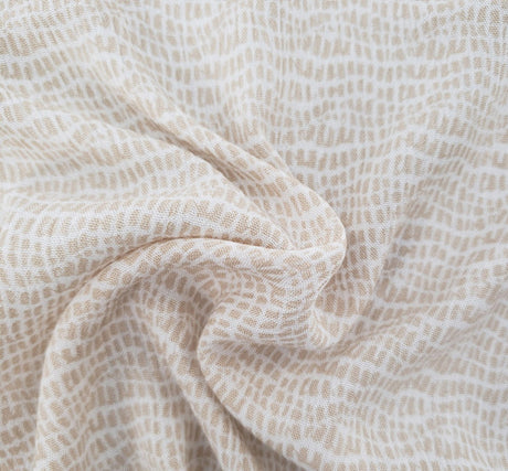 1 Yard Beige Rayon Crinkle Apparel Fabric 50/52 inches Width