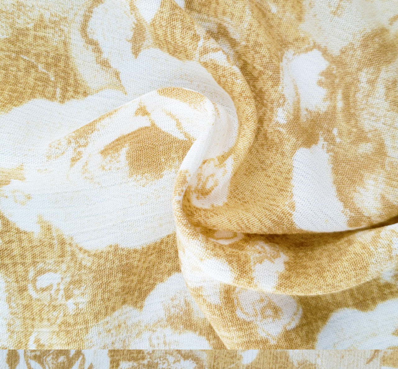 1 Yard Rayon Crinkle Pale Yellow Woven Fabric, 50/52″ Wide 100% Rayon