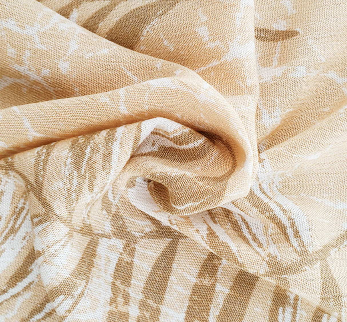 1 Yard Taupe Rayon Crinkle Woven Fabric 50/52 Inch Wide Lightweight and Drapey