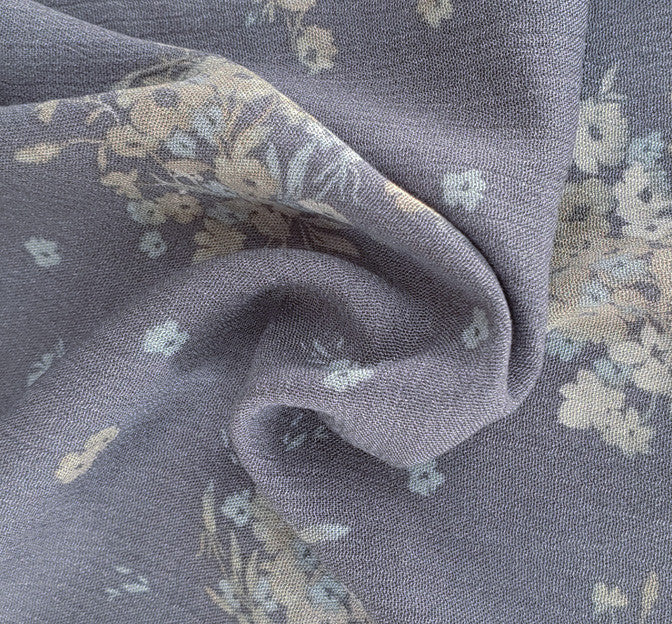 Rayon Crinkle 1D1267 100 Percent Rayon Fabric - Warm Gray, Crinkled Texture, 50/52" Width (1 Yard)