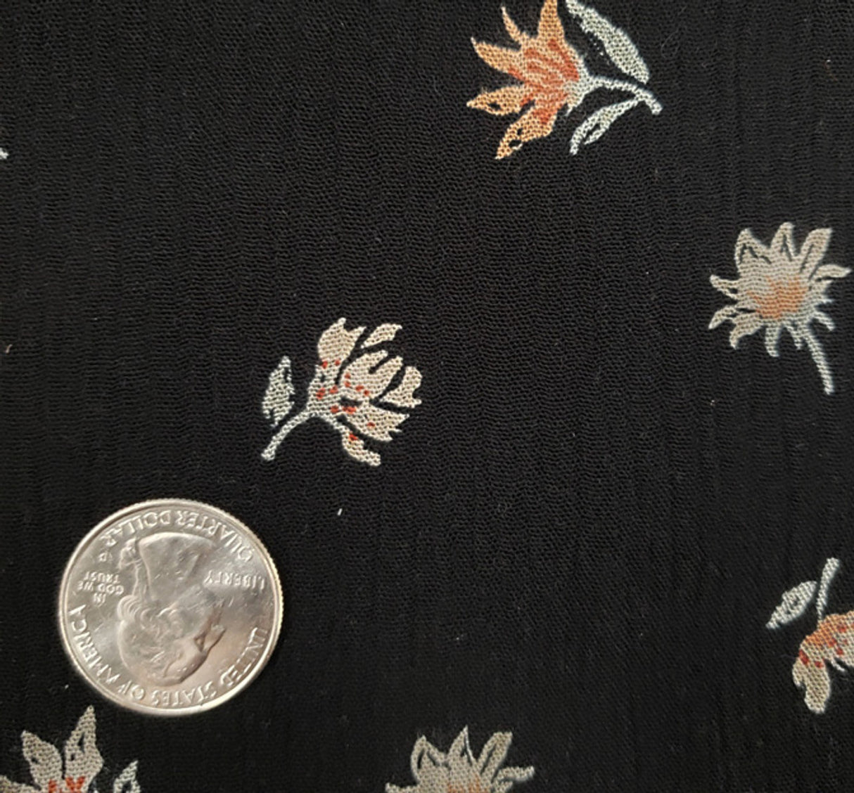 1 Yard 50/52" Black Olive Rayon Crepon Fabric 50/52" Lightweight Woven Crinkle Material for Garments & Accessories