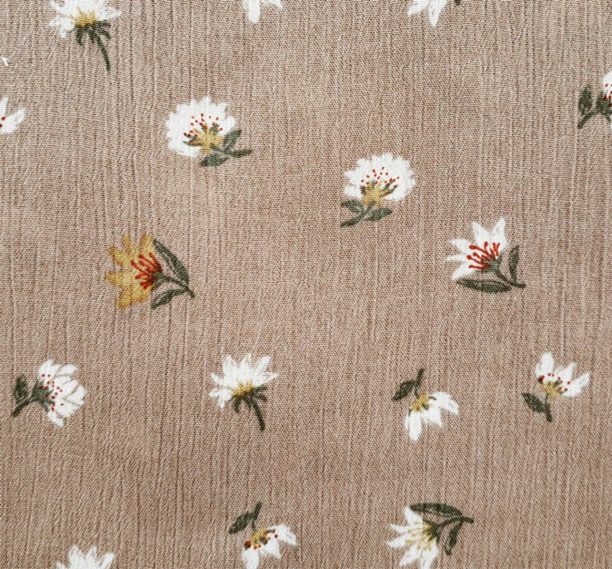 1 Yard Taupe Olive Rayon Crepon Fabric 50/52" Lightweight Woven Crinkle Material for Stylish Apparel