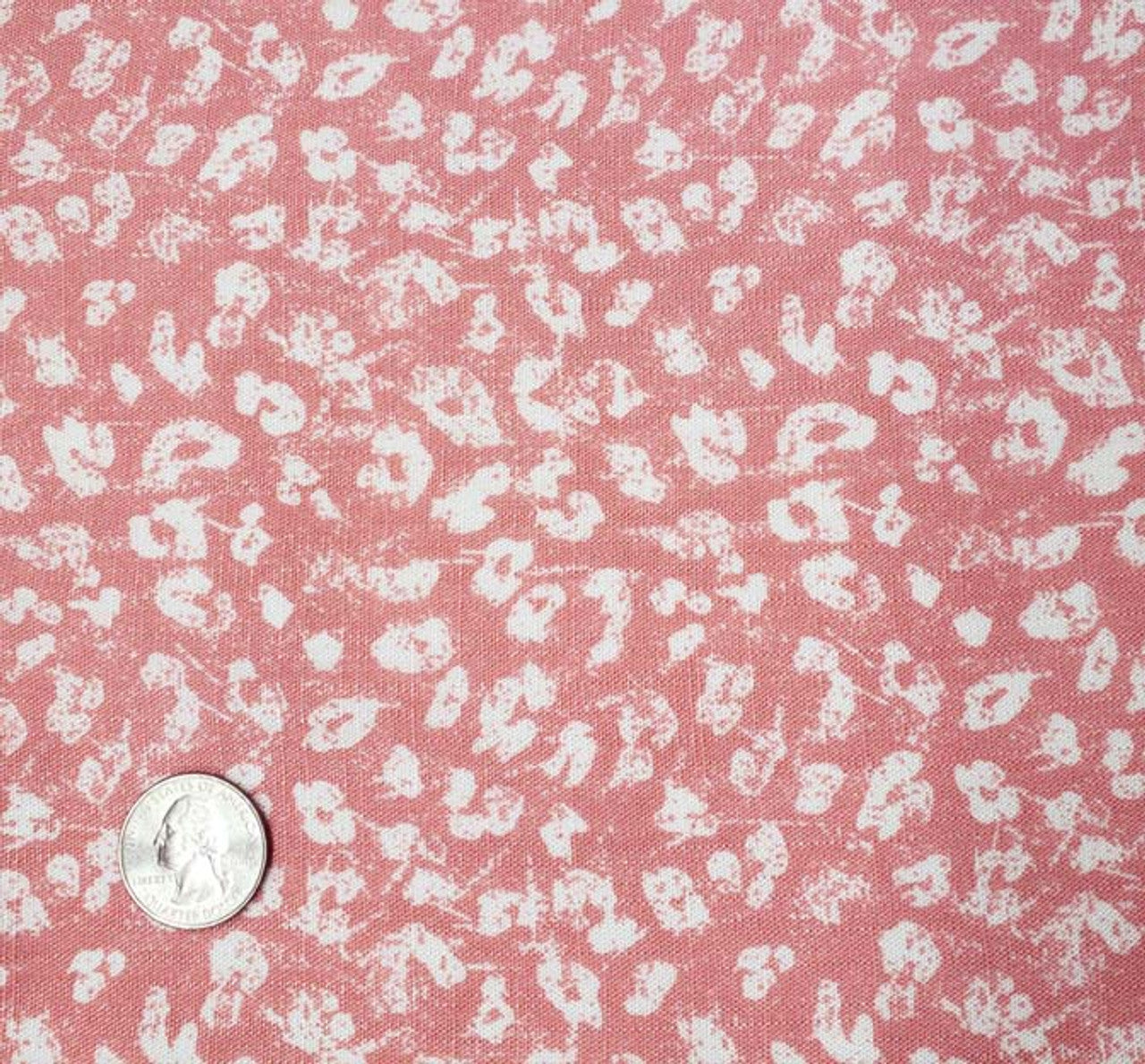 1 Yard Slub Rayon Fabric Coral Pink Lightweight Textured Summer Apparel Material 55/56 Inches Width