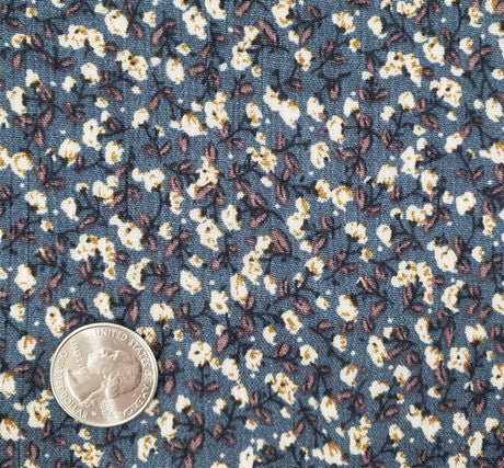 Rayon Crinkle Vintage Blue 1 Fabric Lightweight Pleated Crepon Fabric 50/52” Wide
