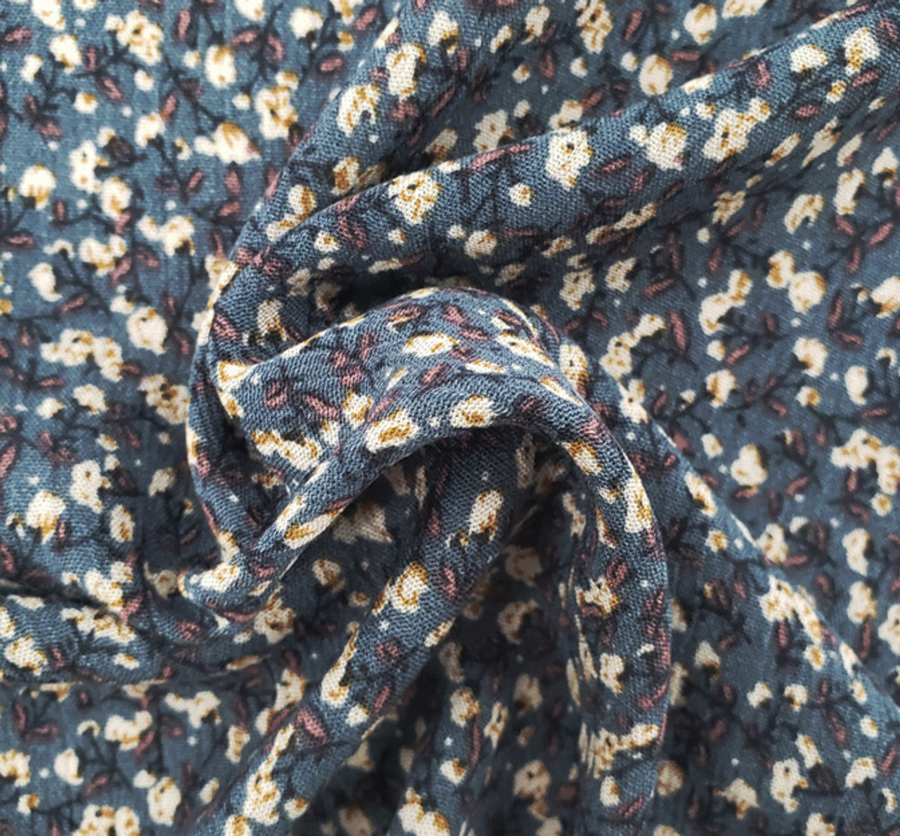 1 Yard Lightweight Rayon Crinkle Fabric for Blouses Dresses Skirts Draping Width 50/52"