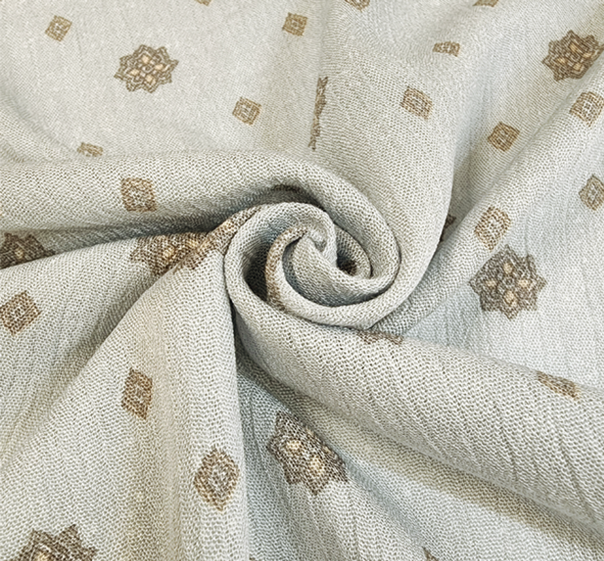 1 Yard Wide 50/52" Blue Gray 100% Rayon Crinkle Fabric Lightweight Textured Crepon