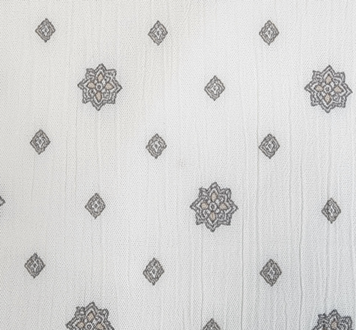 1 Yard Ivory Rayon Crinkle Fabric 50/52" Wide Lightweight Woven Crepon for Blouses