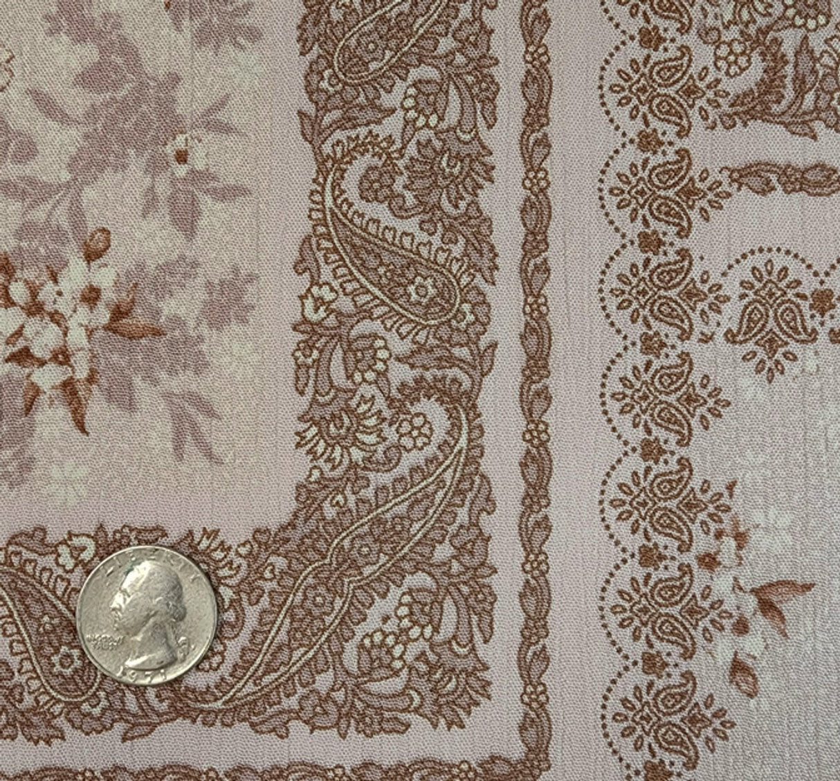 1 Yard Rose Dust Rayon Crinkle Fabric 50/52" Wide Lightweight Woven Crepon