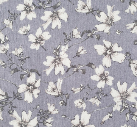 1 Yard Ash Rayon Crinkle Fabric 50/52" Wide Lightweight Woven Crepon Lightweight