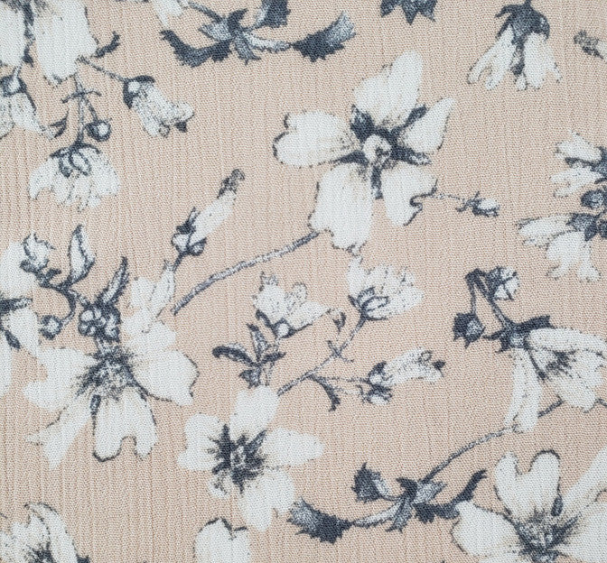 Rayon Crinkle 1D1482 100 Percent Rayon Fabric - Tan Crinkle Texture, 50/52" Width
