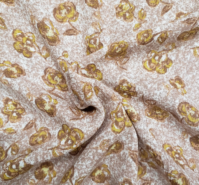 Rayon Crinkle 1D1484 Rayon Fabric - Tan Crinkle Texture, 50/52" Width (1 Yard)