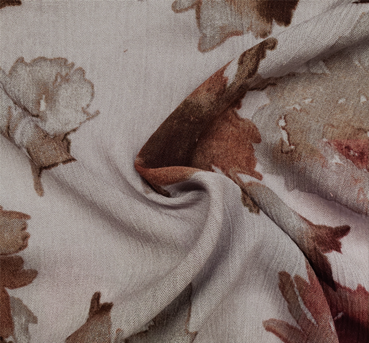 1 Yard Rose Dust Rayon Crinkle Fabric 50/52" Wide Lightweight Woven