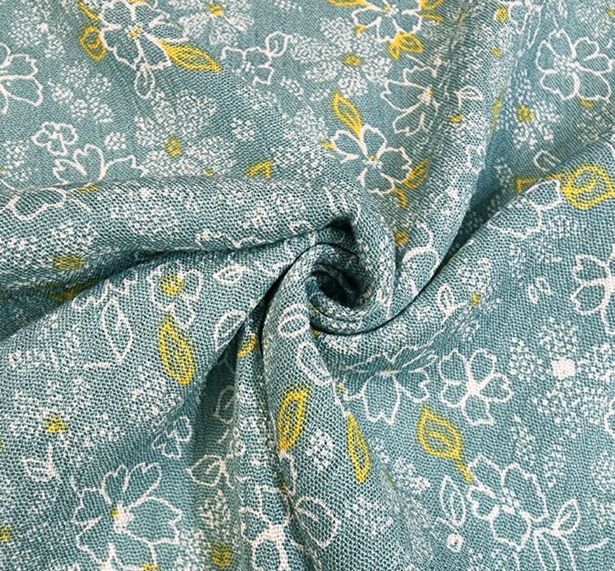 1 Yard Lightweight Sage Rayon Crinkle Fabric 100% Rayon Crepon, 50/52" Wide