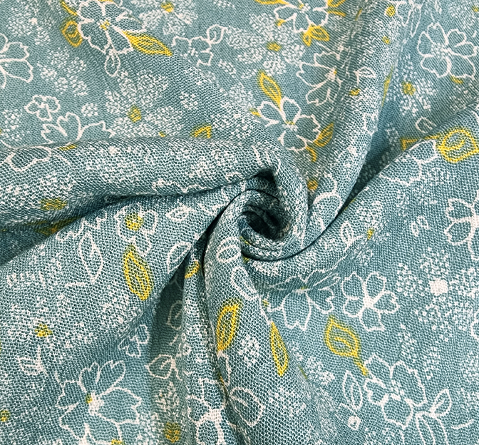 Rayon Crinkle 1D1527 Sage Rayon Fabric - Sage, Crinkle Texture, 50/52" Width (1 Yard)