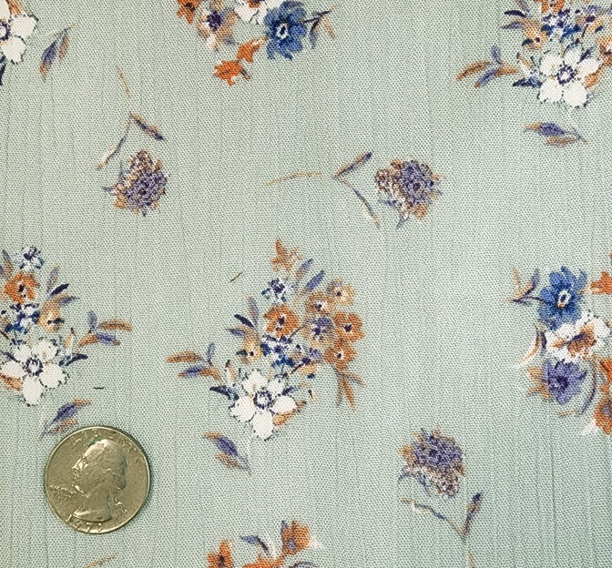 Rayon Crinkle 1D1537 Sky Rayon Fabric - Sky Crinkle Texture, 50/52" Width