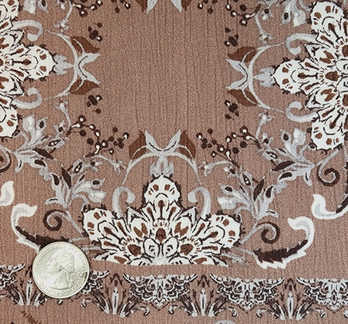 1 Yard Rayon Crinkle Crepon Fabric Rose, 50/52" Wide Lightweight Apparel Material