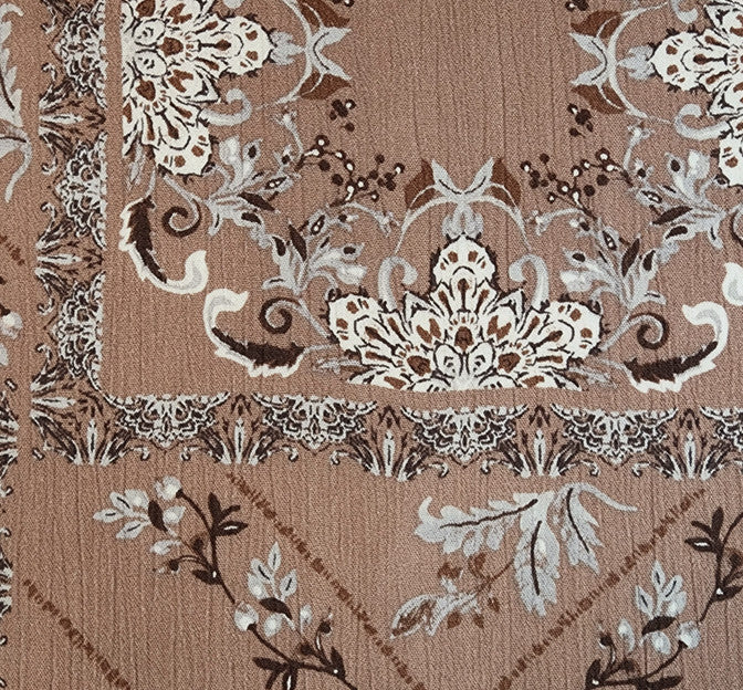 Rayon Crinkle 1D1587 Rose Rayon Fabric - Rose, Crinkle Texture, 50/52" Width (1 Yard)