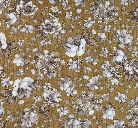 1 Yard Rayon Crinkle Crepon Fabric Mustard, Lightweight 50/52" Wide Apparel Material