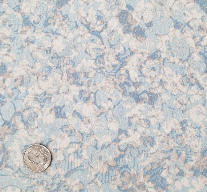 Rayon Slub 1D1673 100 Percent Rayon Fabric - Sky Gray, Slub Texture, 55/56" Width