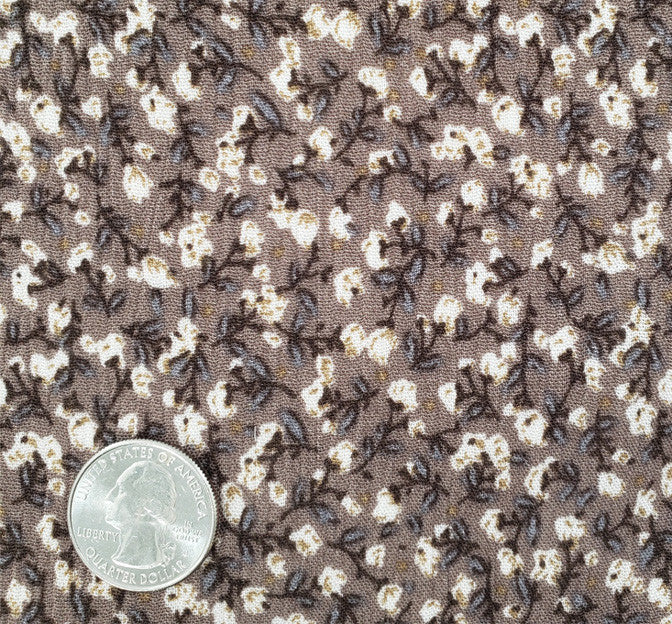 Rayon Crinkle 1D423 Mocha Rayon Fabric - Mocha Textured Crinkle, 50/52" Width