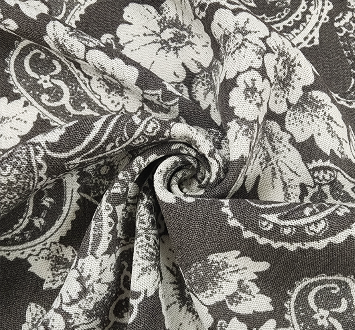 Rayon Crinkle Asphalt Gray Soft & Flowing Rayon 1 Yard Fabric for Dresses & Skirts 50/52” Wide
