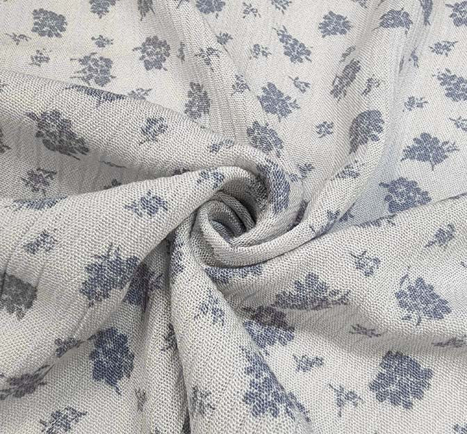 Rayon Crinkle 1D730 Rayon Fabric - Cool Gray Crinkle Texture, 50/52" Width (1 Yard)