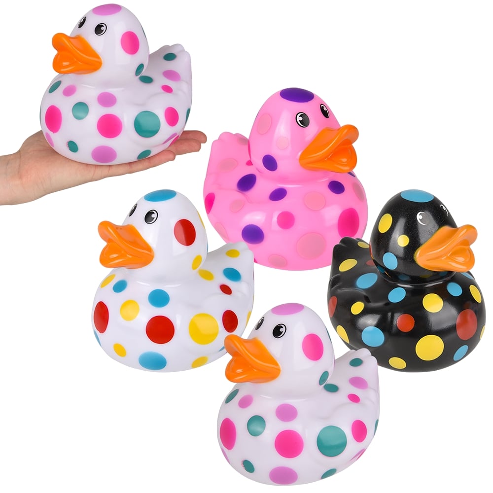 Rubber Ducky Big Polka Dot 6" (1 DZ)