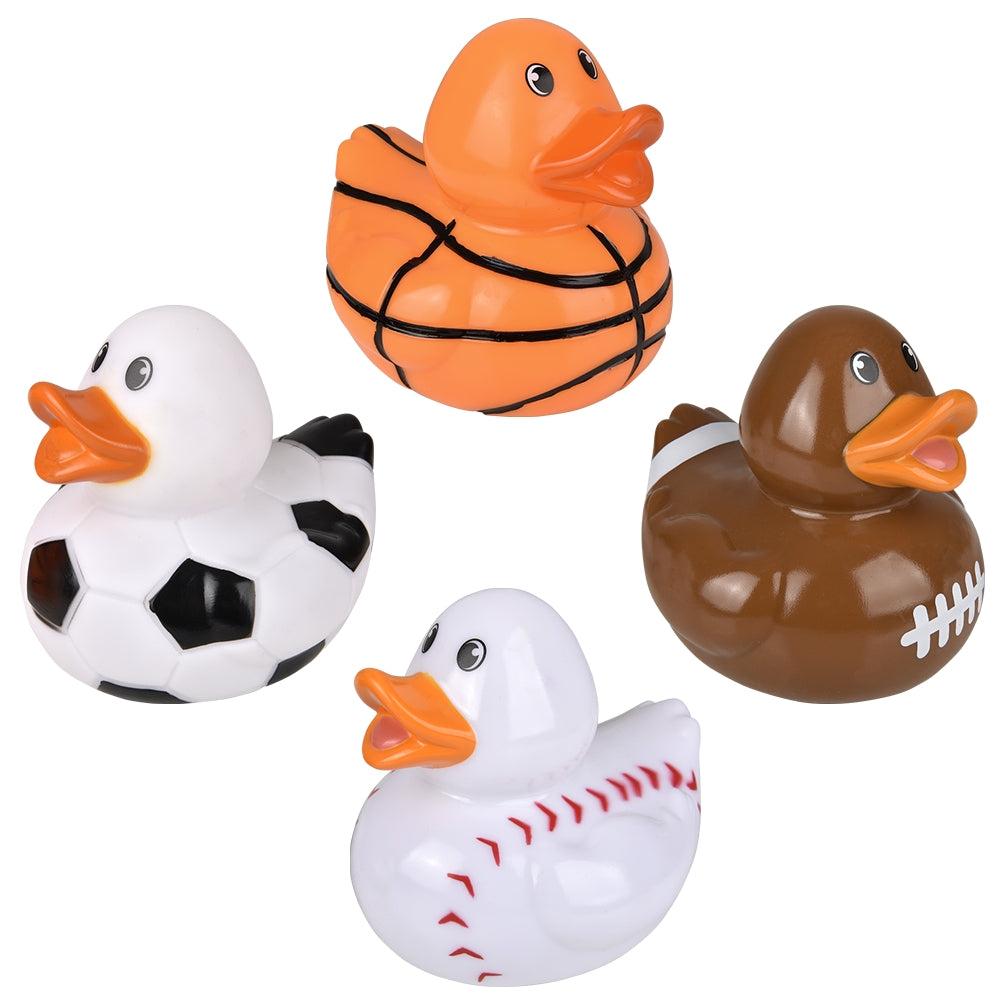 Sports Ball Rubber Duckies 6" (1 DZ)