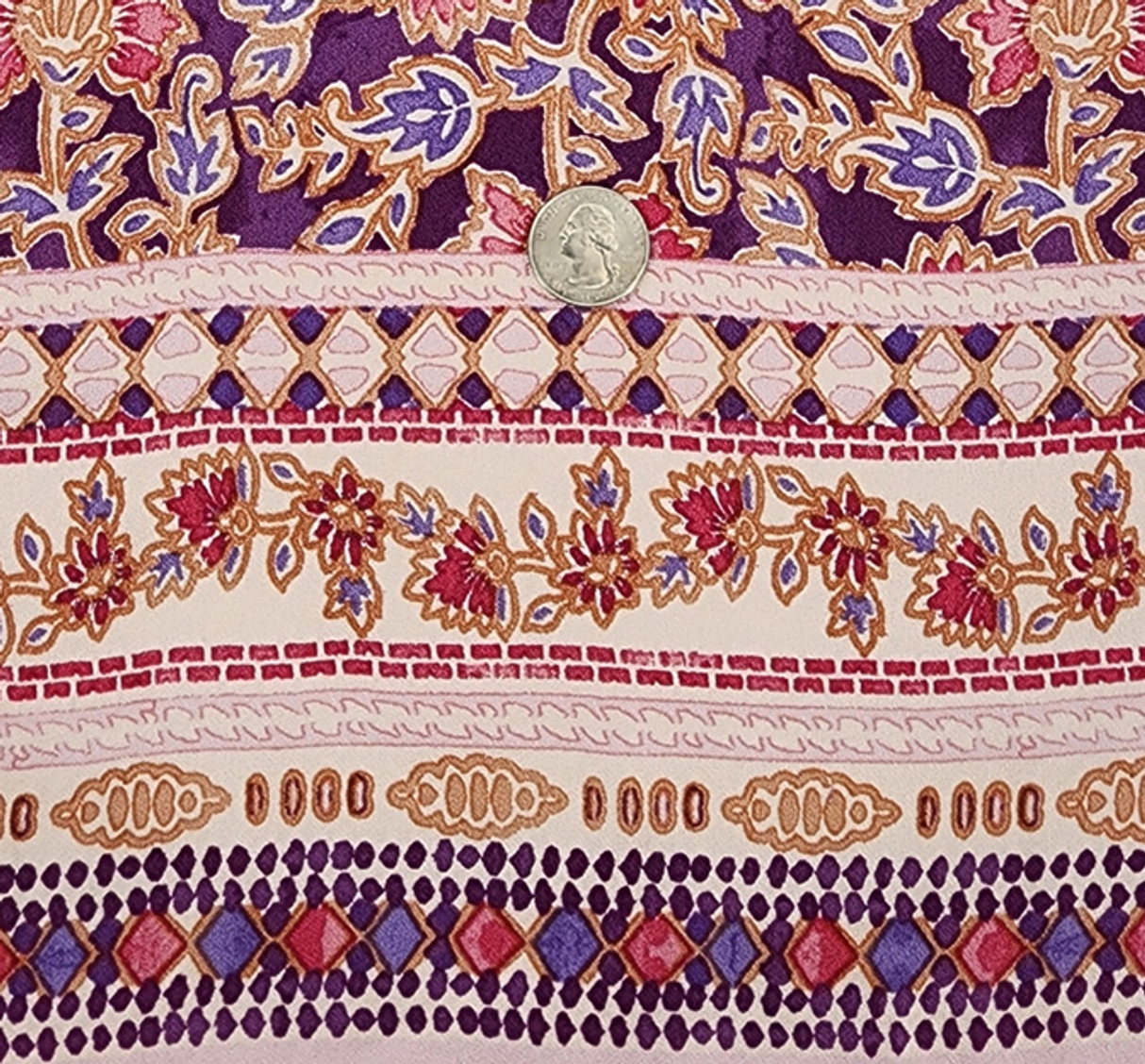 1 Yard Purple Rayon Crepe Fabric For Dresses Blouses Skirts And Evening Wear 55/56 Inches Width