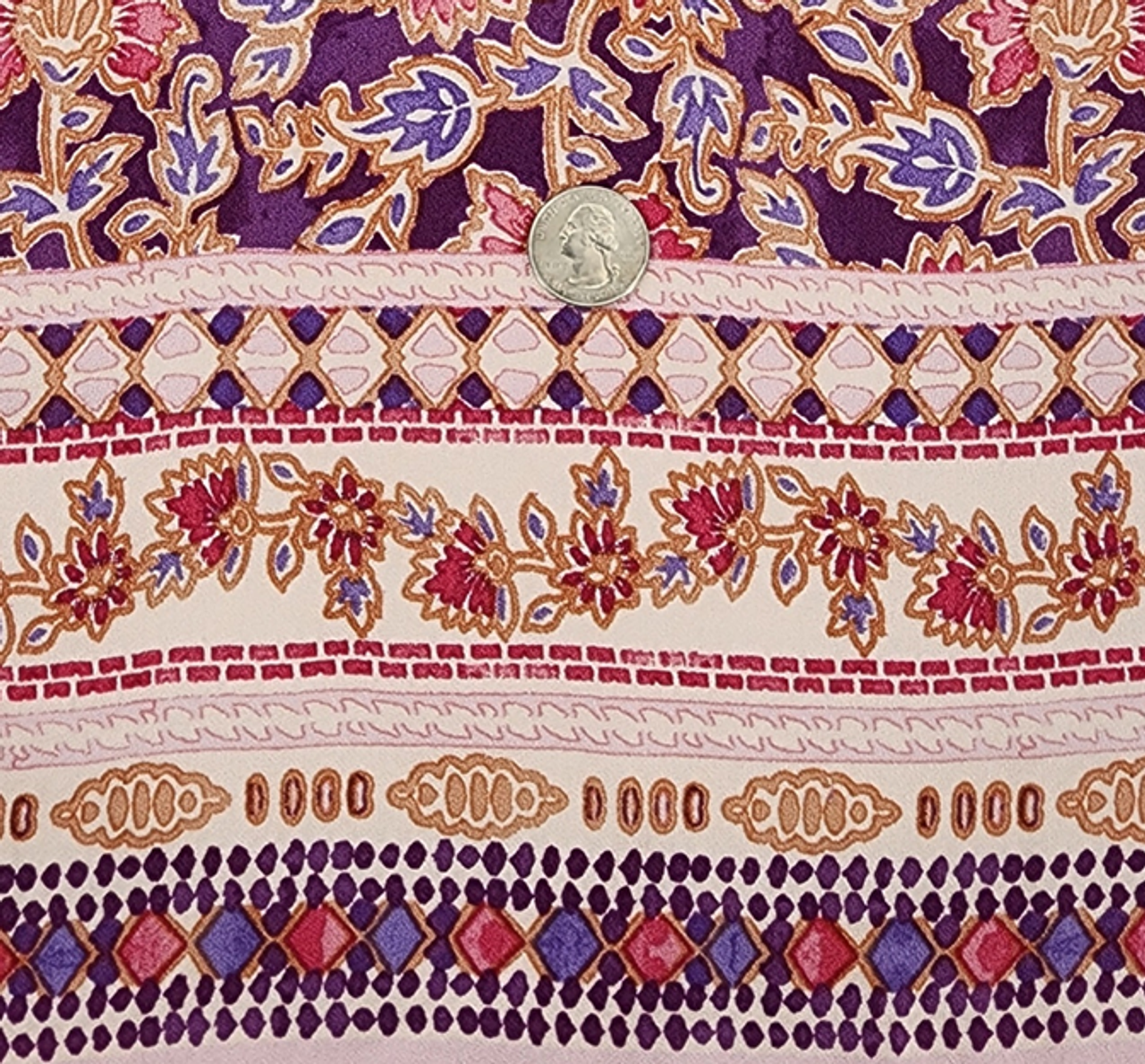 1 Yard Purple Rayon Crepe Fabric For Dresses Blouses Skirts And Evening Wear 55/56 Inches Width