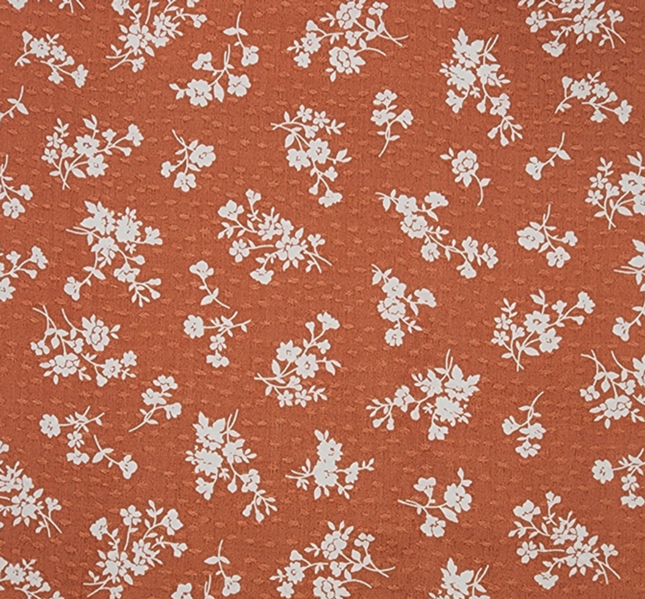 1 Yard Brown Rayon Dobby Dot Jacquard Fabric Lightweight Textured Material for Dresses 53/54" Wide